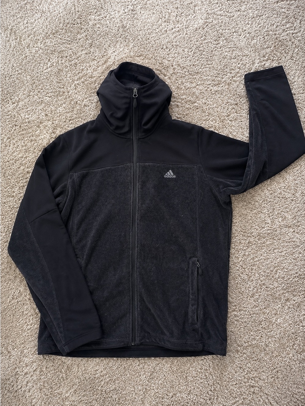 adidas Black fleece Full-Zip Performance Jacket